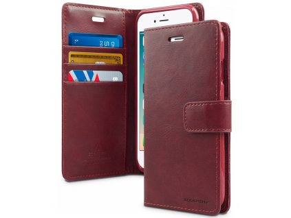 Pouzdro / kryt pro iPhone 7 Plus / 8 Plus - Mercury, Bluemoon Diary Wine