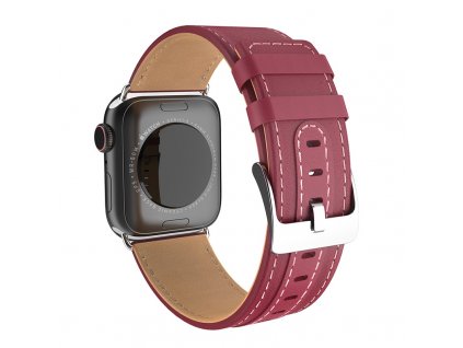 Kožený řemínek pro Apple Watch 42mm / 44mm - HOCO, WB04 Duke Wine
