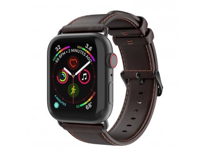 Kožený pásek / řemínek pro Apple Watch 42mm / 44mm / 45mm / 49mm - DuxDucis, Business Coffee