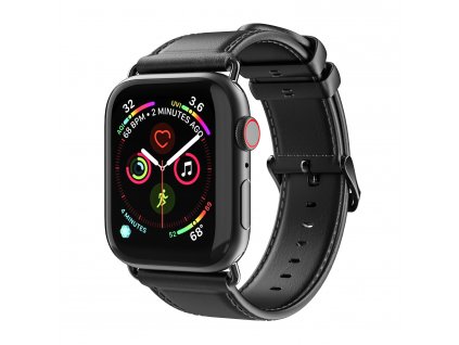 Kožený pásek / řemínek pro Apple Watch 44mm / 45mm / 46mm / 49mm - DuxDucis, Business Black