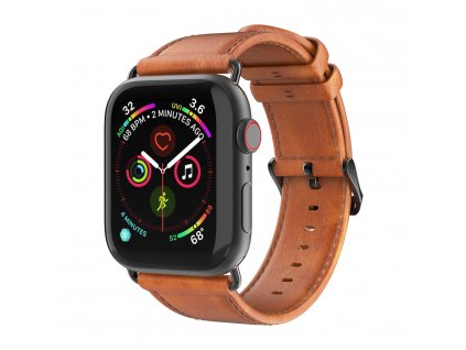 Kožený pásek / řemínek pro Apple Watch 42mm / 44mm / 45mm / 49mm - DuxDucis, Business Brown