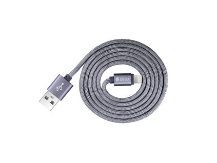 Certifikovaný kabel lightning - Devia, Fashion Gray