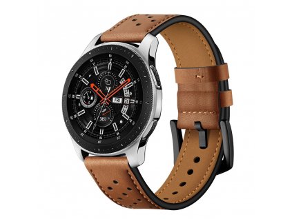 Řemínek pro Samsung Galaxy Watch 46mm - Tech-Protect, Leather Brown