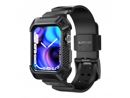 Řemínek s krytem pro Apple Watch 44mm / 45mm - Supcase, Unicorn Beetle Black