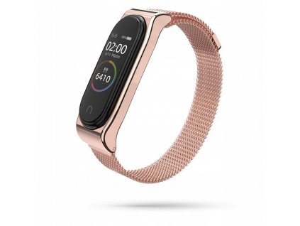 Řemínek pro Xiaomi Mi Band 3 / 4 - Tech-Protect, Milaneseband Rose