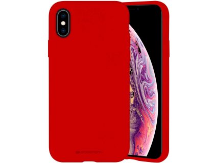 Ochranný kryt pro iPhone XS / X - Mercury, Silicone Red