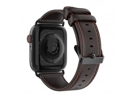 Kožený pásek / řemínek pro Apple Watch 38mm / 40mm / 41mm - DuxDucis, Business Coffee