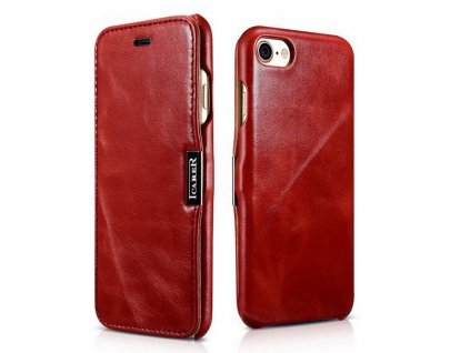 Knížkové pouzdro pro iPhone 7 / 8 / SE (2020/2022) - iCarer, Vintage Red