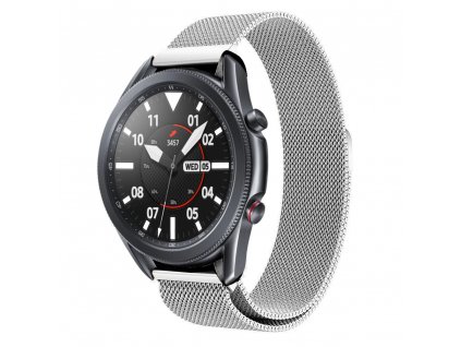 Řemínek pro Samsung Galaxy Watch 45mm - Tech-Protect, Milaneseband Silver