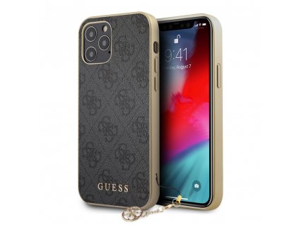 Ochranný kryt pro iPhone 12 / 12 Pro - Guess, 4G Charms Gray