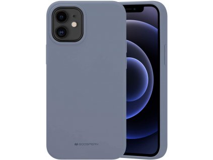 Ochranný kryt pro iPhone 12 mini - Mercury, Silicone Lavender Gray