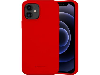 Ochranný kryt pro iPhone 12 / 12 Pro - Mercury, Silicone Red