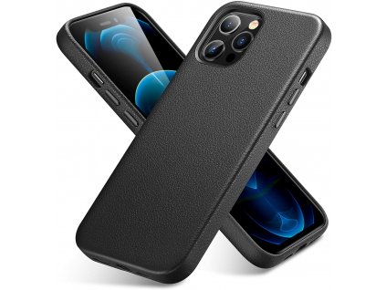 Kožený kryt na iPhone 12 Pro MAX - ESR, Metro Leather Black