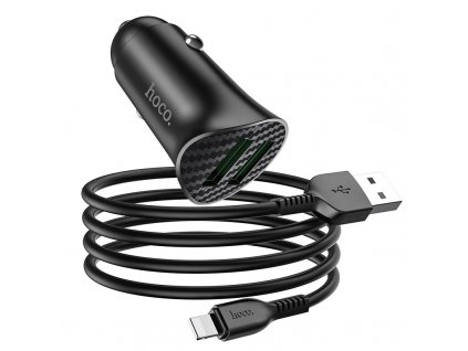 Auto-nabíječka pro iPhone a iPad - Hoco, Z39 Farsighted QC3.0 + Lightning kabel