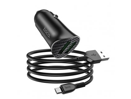 Auto-nabíječka - Hoco, Z39 Farsighted QC3.0 + MICRO-USB kabel