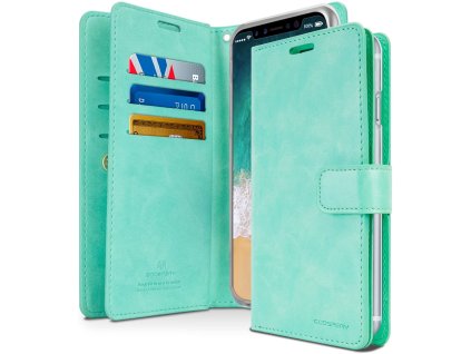 Knížkové pouzdro na iPhone 12 / 12 Pro - Mercury, Mansoor Diary Mint