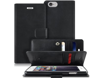 Knížkové pouzdro na iPhone 6 / 6S - Mercury, Mansoor Diary Black