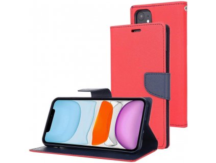 Pouzdro na iPhone 11 - Mercury, Fancy Diary Red/Navy