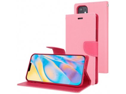 Pouzdro na iPhone 12 mini - Mercury, Fancy Diary Pink/Hotpink