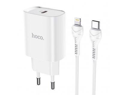 Rychlá nabíječka do sítě pro iPhone a iPad - Hoco, N14 Smart PD20W  + Lightning kabel