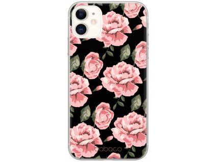 Ochranný kryt pro iPhone XR - Babaco, Flowers 013 Black