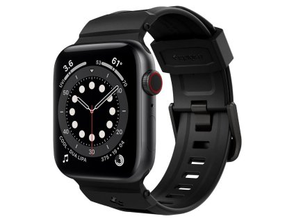 Řemínek pro Apple Watch 42mm / 44mm / 45mm - Spigen, Rugged Band Black