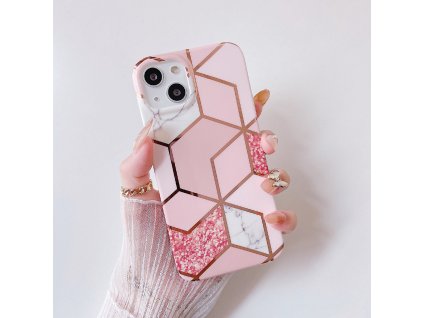 Ochranný kryt pro iPhone 13 - Geometric Pink