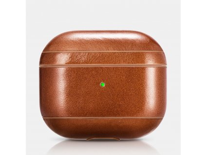 Kožené pouzdro na sluchátka AirPods 3 - iCarer, Vintage Brown