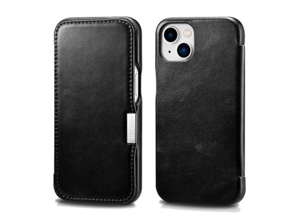 Knížkové pouzdro pro iPhone 13 - iCarer, Vintage Black