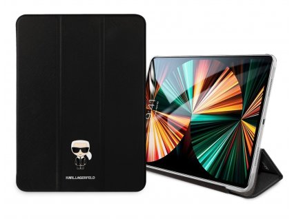 Pouzdro pro iPad Pro 12.9 (2022/2021/2020) - Karl Lagerfeld, Metal Saffiano Black