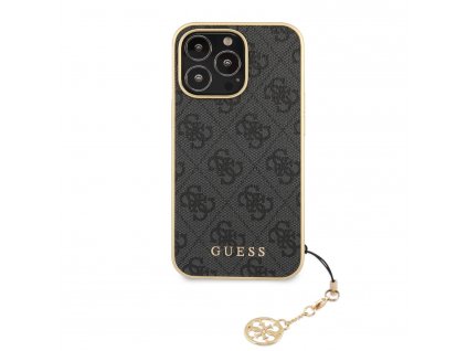 Ochranný kryt pro iPhone 13 Pro MAX - Guess, 4G Charms Gray