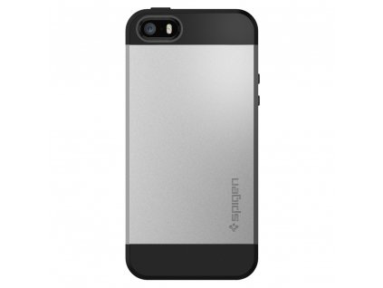Pouzdro / kryt pro Apple iPhone 5 / 5S / SE - Spigen, Slim Armor Satin Silver
