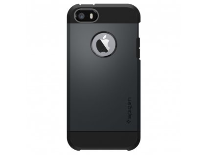 Pouzdro / kryt pro Apple iPhone 5 / 5S / SE - Spigen, Tough Armor Metal Slate