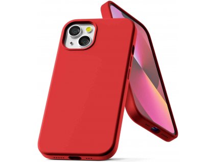 Ochranný kryt pro iPhone 13 - Mercury, Silicone Red