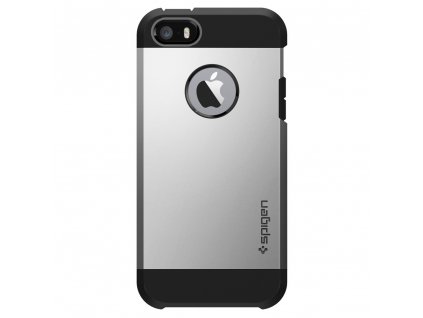 Pouzdro / kryt pro Apple iPhone 5 / 5S / SE - Spigen, Tough Armor Satin Silver