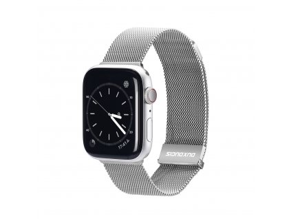 Řemínek pro Apple Watch 38mm / 40mm / 41mm - DuxDucis, Milanese Silver