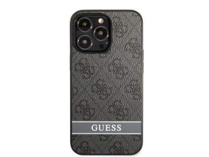 Ochranný kryt pro iPhone 13 Pro - Guess, 4G Stripe Back Gray