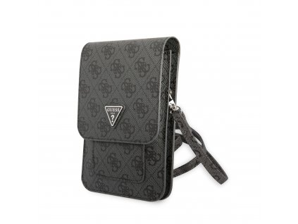 Univerzální pouzdro / taška s kapsou na mobil - Guess, 4G Triangle Logo Bag Gray