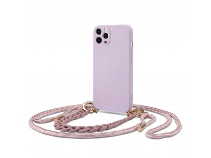 Kryt se šňůrkou pro iPhone 12 Pro - Tech-Protect, Icon Chain Violet