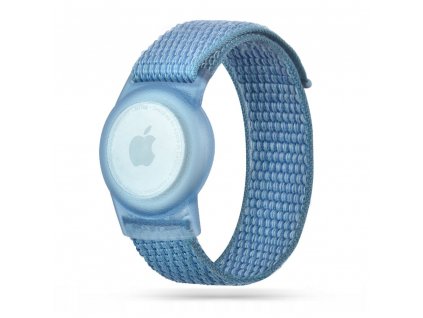 Dětský řemínek s pouzdrem pro AirTag - Tech-Protect, Nylon Blue