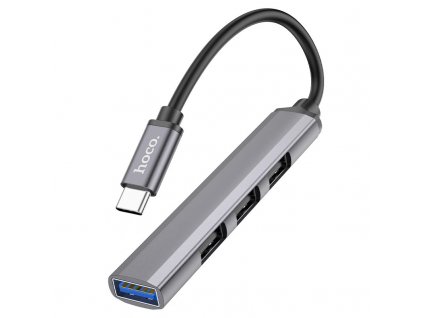 hoco hb26 4in1 hub tc to usb3 3xusb2 metal grey