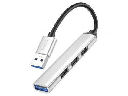 hoco hb26 4in1 hub usb to usb3 3xusb2 silver