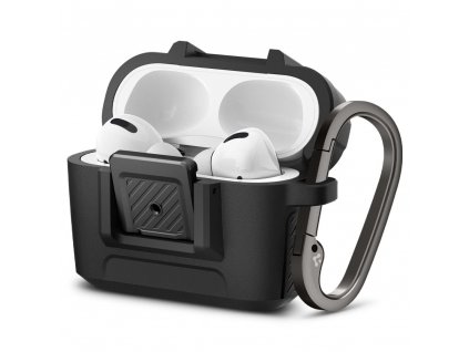 Pouzdro na sluchátka AirPods Pro - Spigen, Lock Fit Black