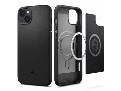 Ochranný kryt pro iPhone 14 - Spigen, Mag Armor Matte Black