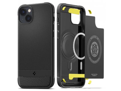 Ochranný kryt pro iPhone 14 PLUS - Spigen, Rugged Armor Mag Matte Black