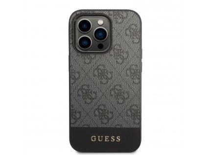 Ochranný kryt pro iPhone 14 Pro MAX - Guess, 4G Stripe Back Gray