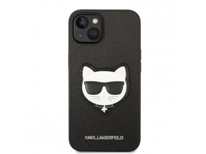 Ochranný kryt pro iPhone 14 PLUS - Karl Lagerfeld, Saffiano Choupette Head Black