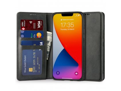 Knížkové pouzdro pro iPhone 14 PLUS - Tech-Protect, Wallet Magnet Black