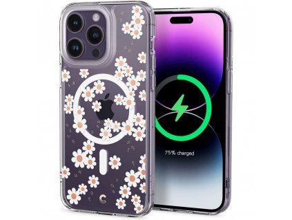 Ochranný kryt pro iPhone 14 Pro MAX - Spigen, Cyrill Cecile Mag White Daisy