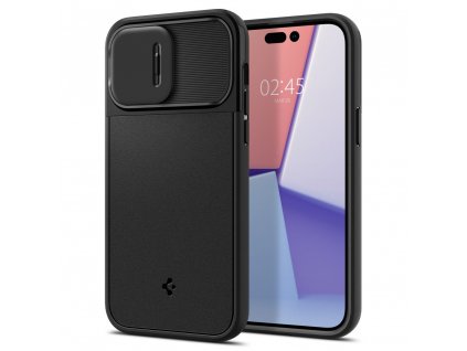 Ochranný kryt pro iPhone 14 Pro - Spigen, Optik Armor Mag Black